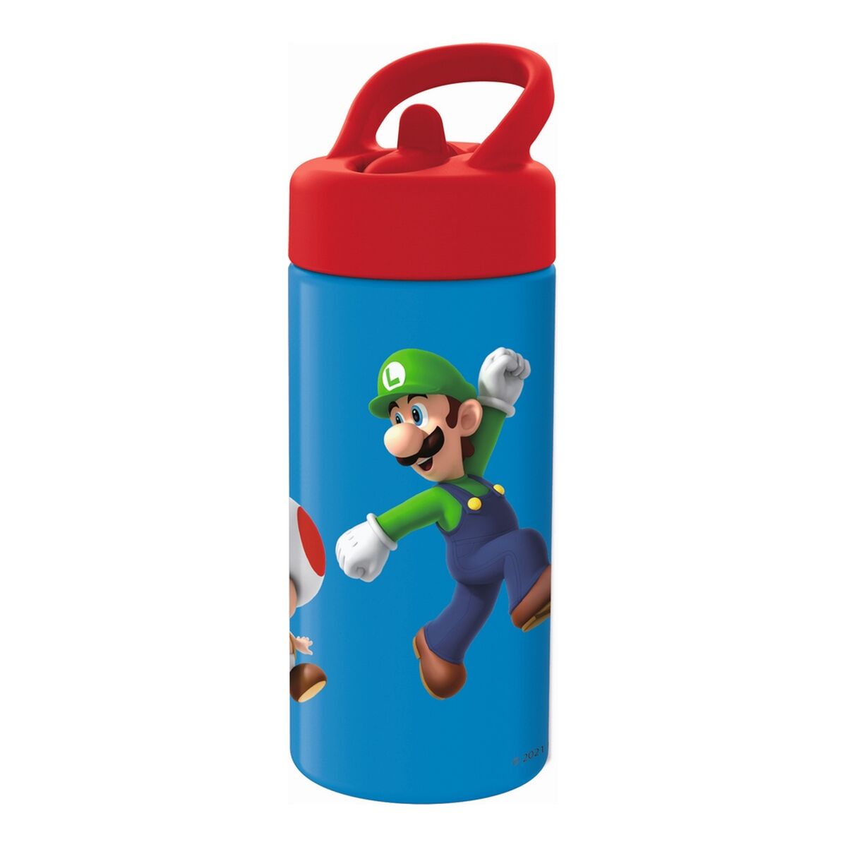 Water bottle Super Mario Rot Blau (410 ml) – Produktbild 1