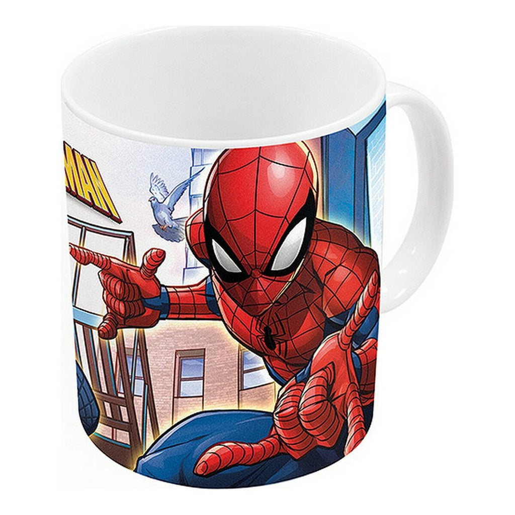 Spider-Man Becher Great power Blau Rot Keramik 350 ml