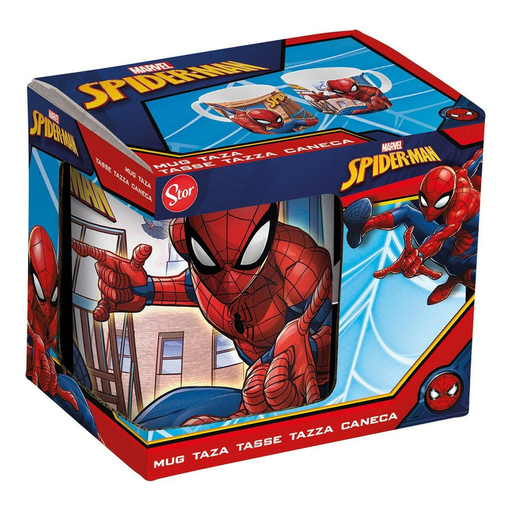 Spider-Man Becher Great power Blau Rot Keramik 350 ml