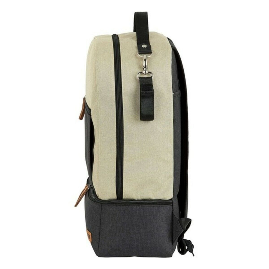 Safta Sporttasche mit Schuh Halter M883 Beige Dunkelgrau 15 L