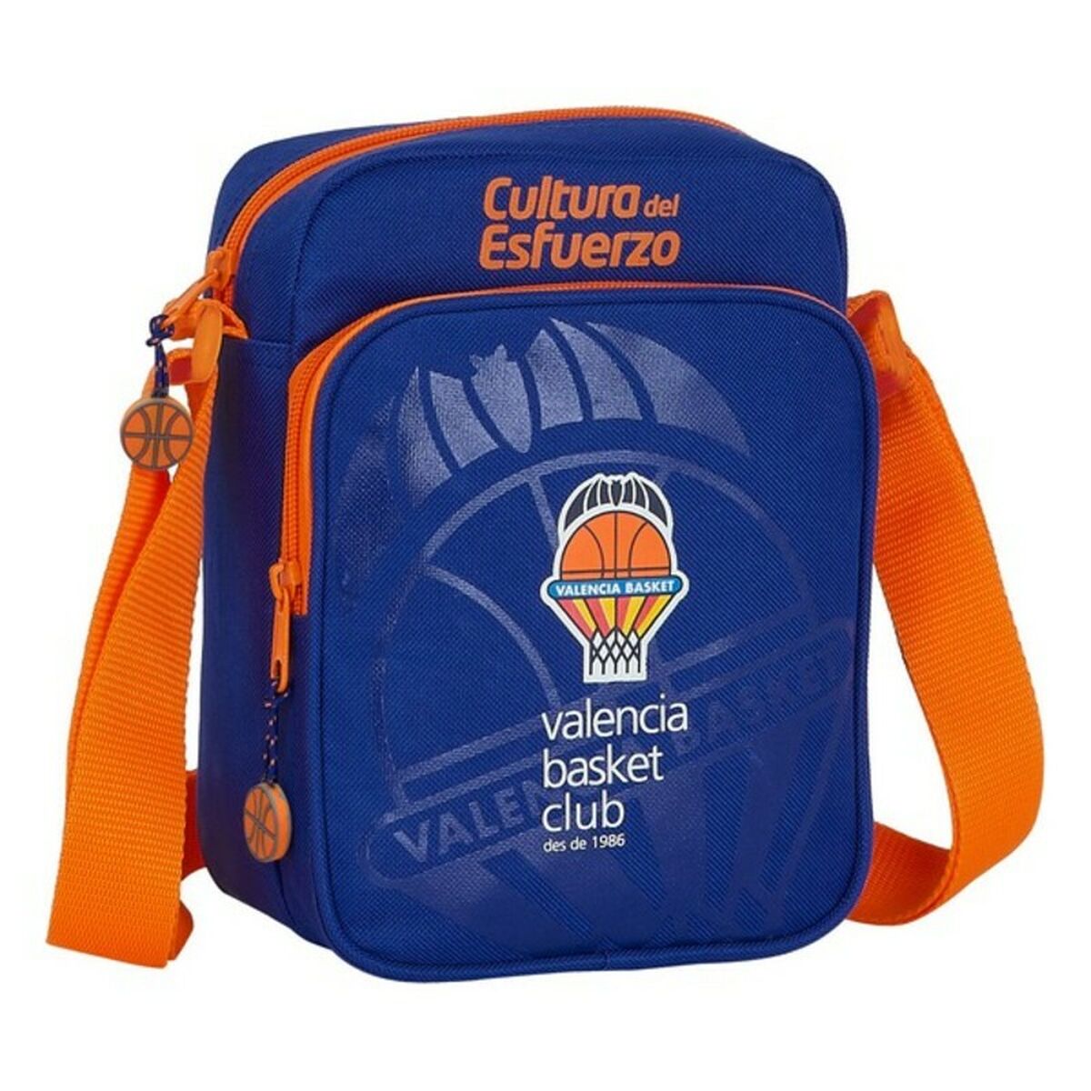 Shoulder Bag Valencia Basket M672 Blau Orange 16 x 22 x 6 cm – Produktbild 1
