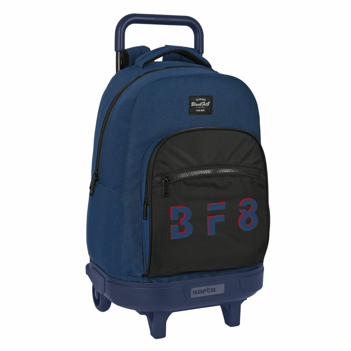 School Rucksack with Wheels BlackFit8 Urban Schwarz Navy Blau (33 x 45 x 22 cm) – Produktbild 1