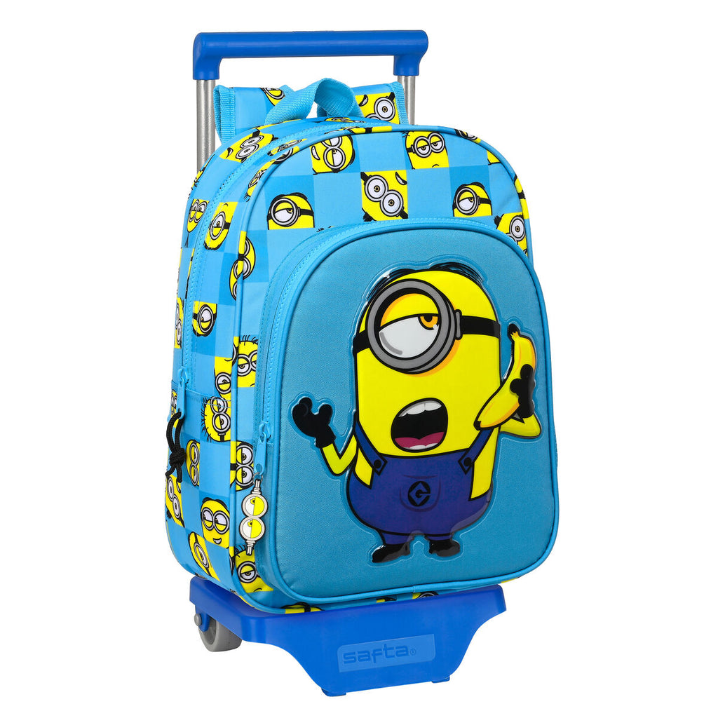 Schulrucksack mit Rollen Minions Minionstatic Blau (26 x 34 x 11 cm)
