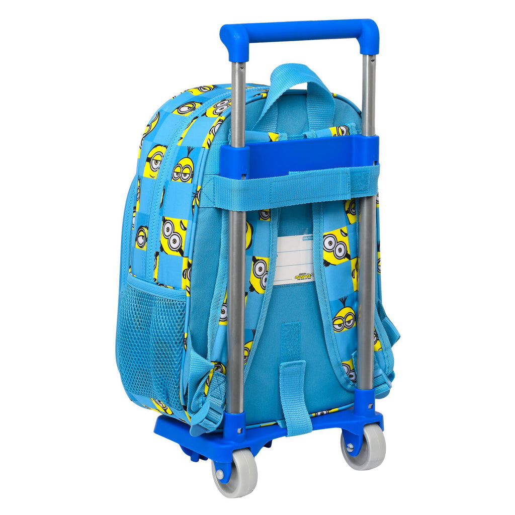 Schulrucksack mit Rollen Minions Minionstatic Blau (26 x 34 x 11 cm)