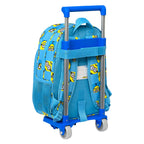 Schulrucksack mit Rollen Minions Minionstatic Blau (26 x 34 x 11 cm)