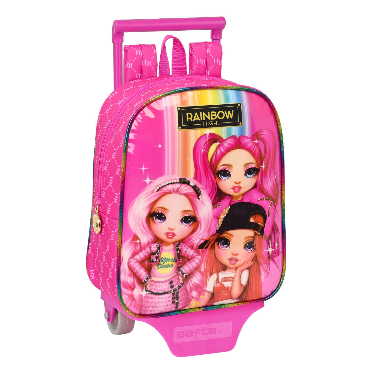 School Rucksack with Wheels Rainbow High Fuchsia (22 x 28 x 10 cm) – Produktbild 1