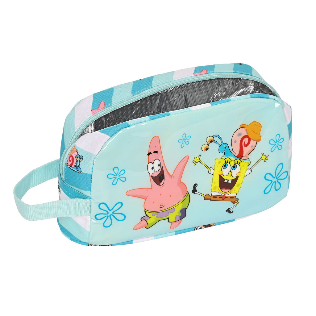Spongebob Thermo-Lunchbox Stay positive Blau Weiß