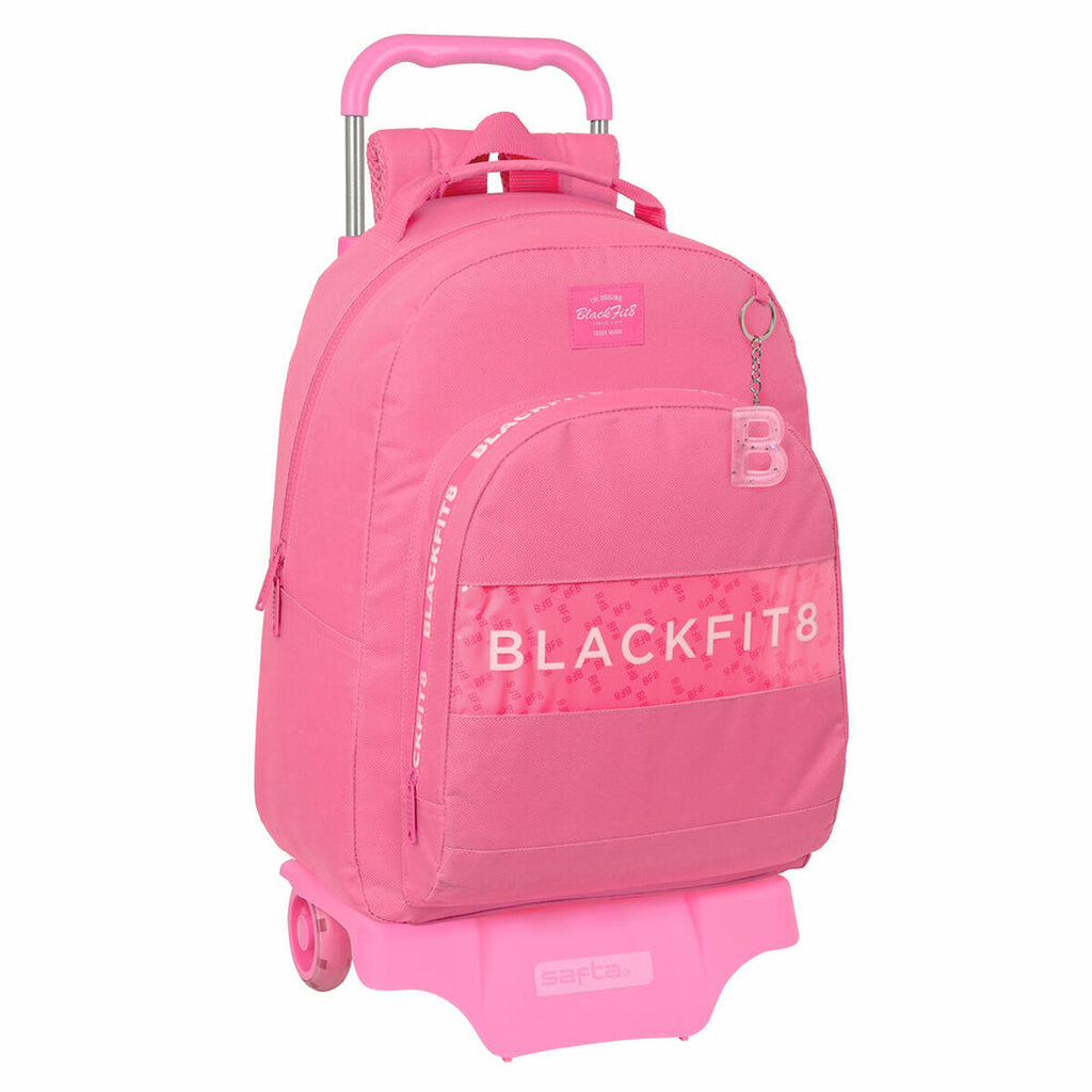 BlackFit8 Schulrucksack mit Rollen Glow up Rosa