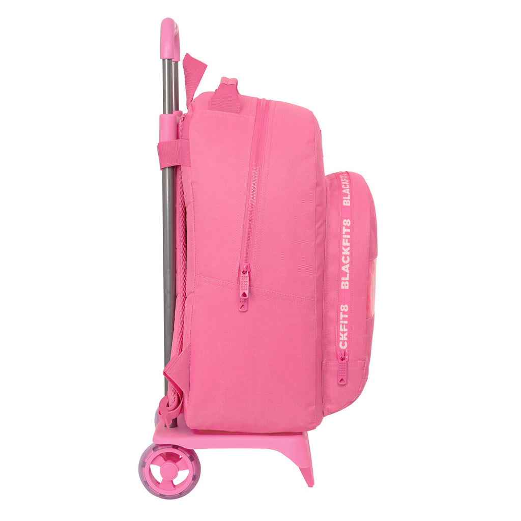 BlackFit8 Schulrucksack mit Rollen Glow up Rosa