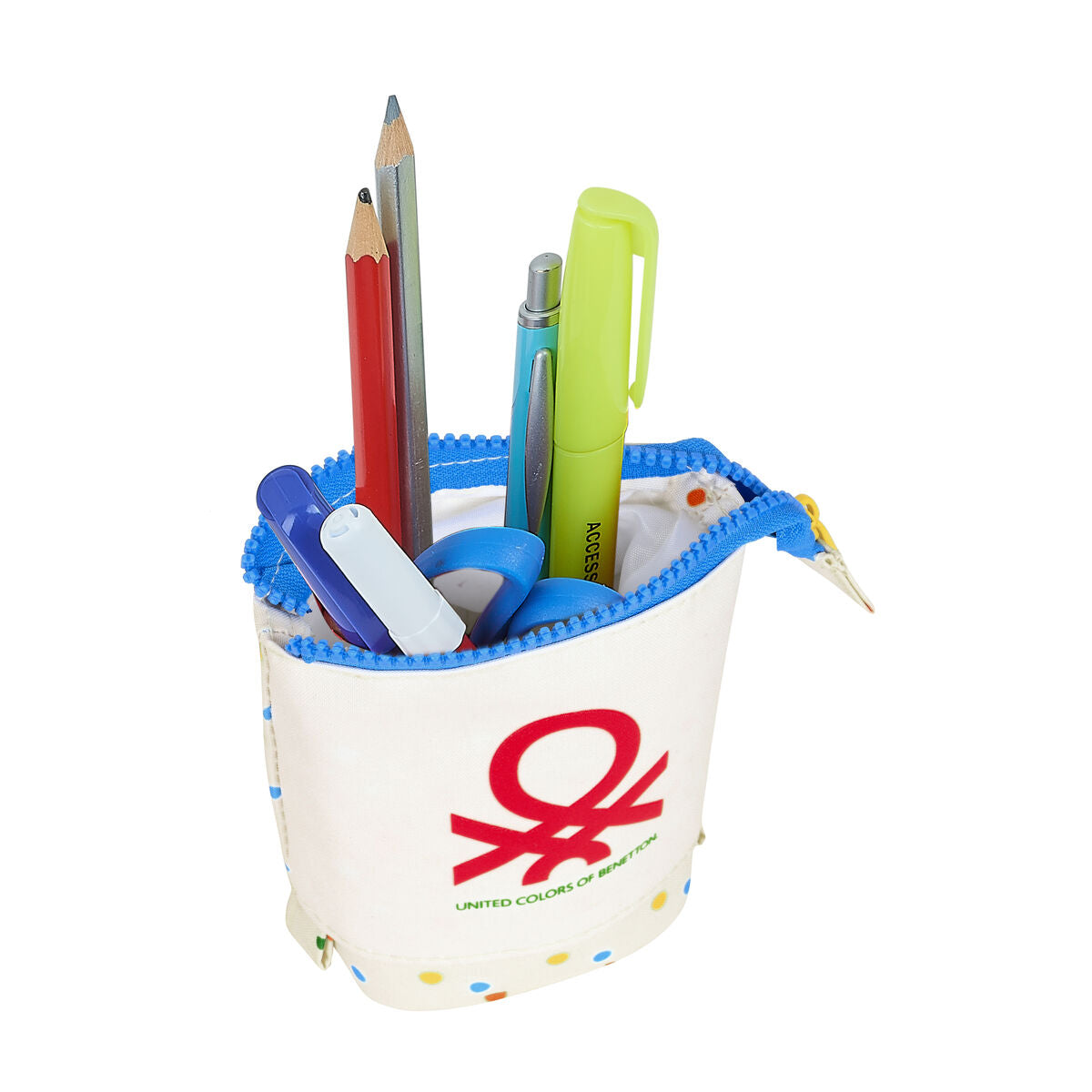 Benetton Stiftehalter Etui Topitos Weiß