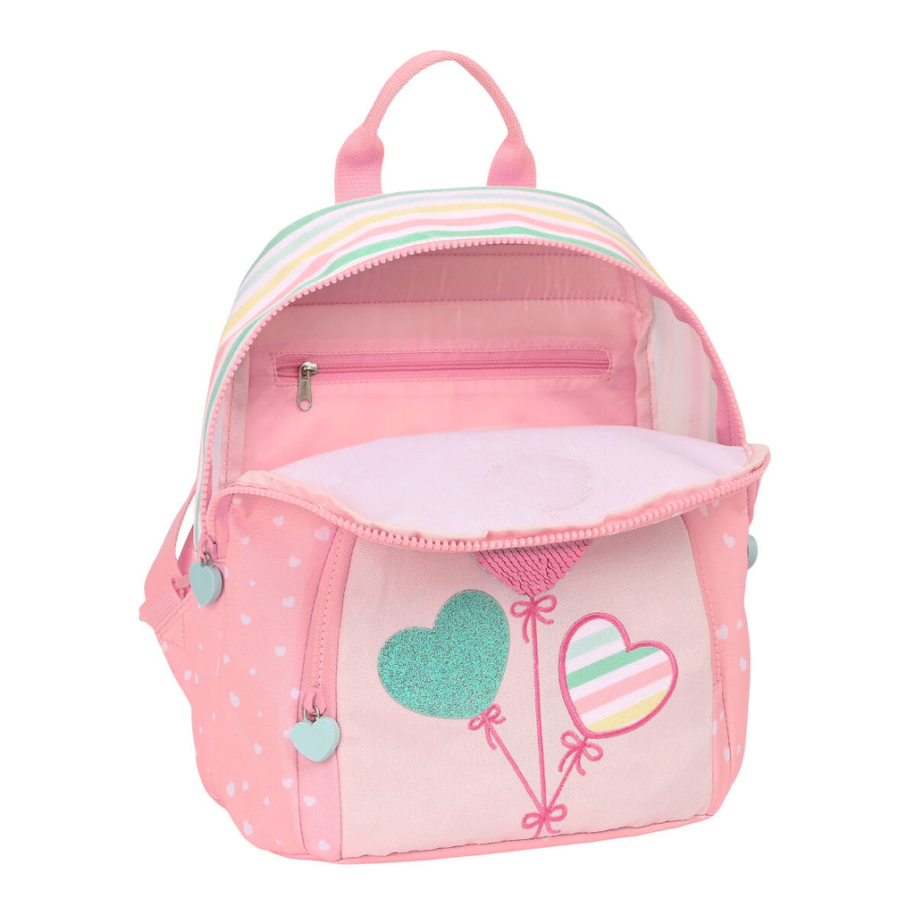 Rucksack BlackFit8 Globitos Mini Rosa 25 x 30 x 13 cm