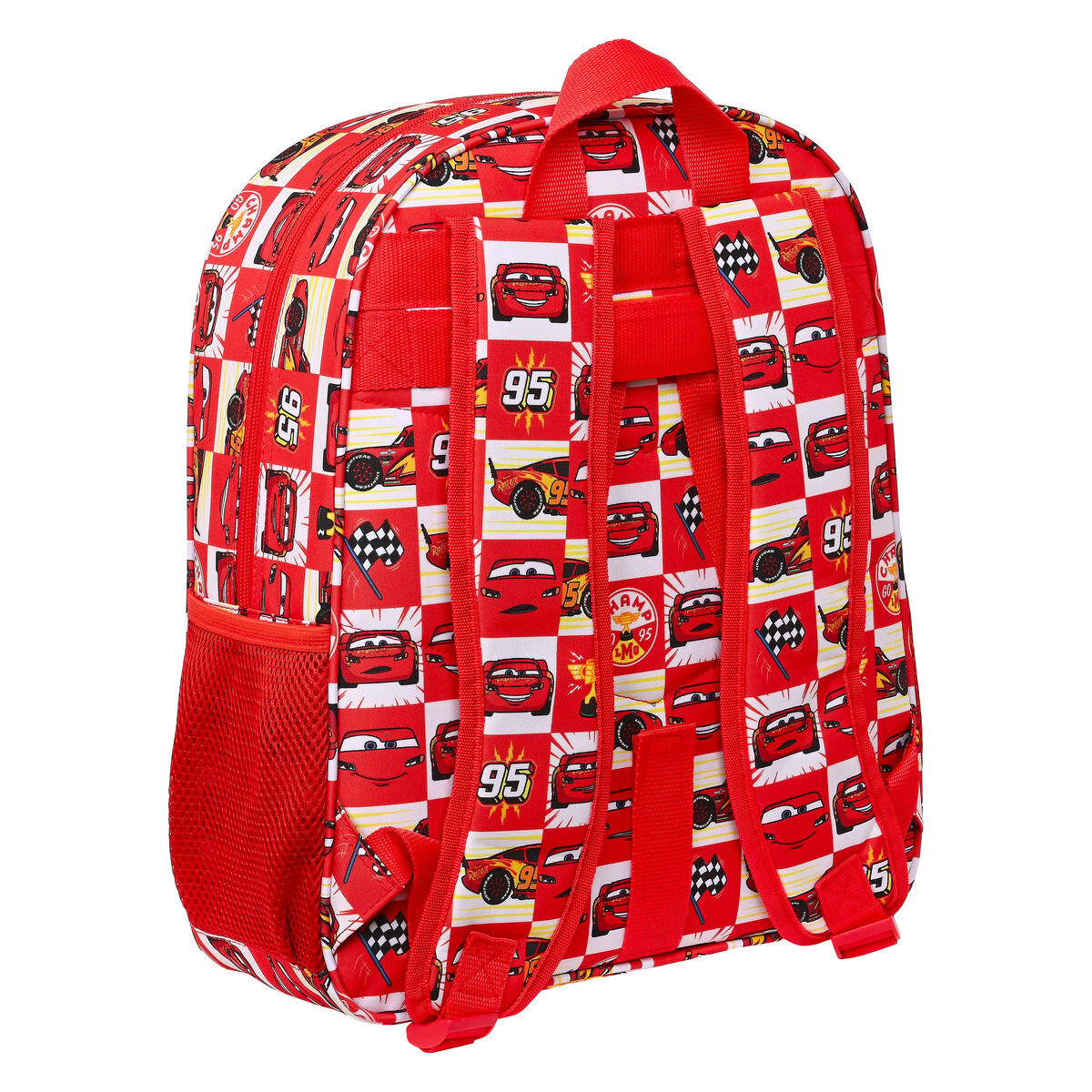 Schultasche Cars Let's race Rot Weiß (32 x 38 x 12 cm)