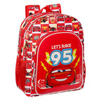 Schultasche Cars Let's race Rot Weiß (32 x 38 x 12 cm)