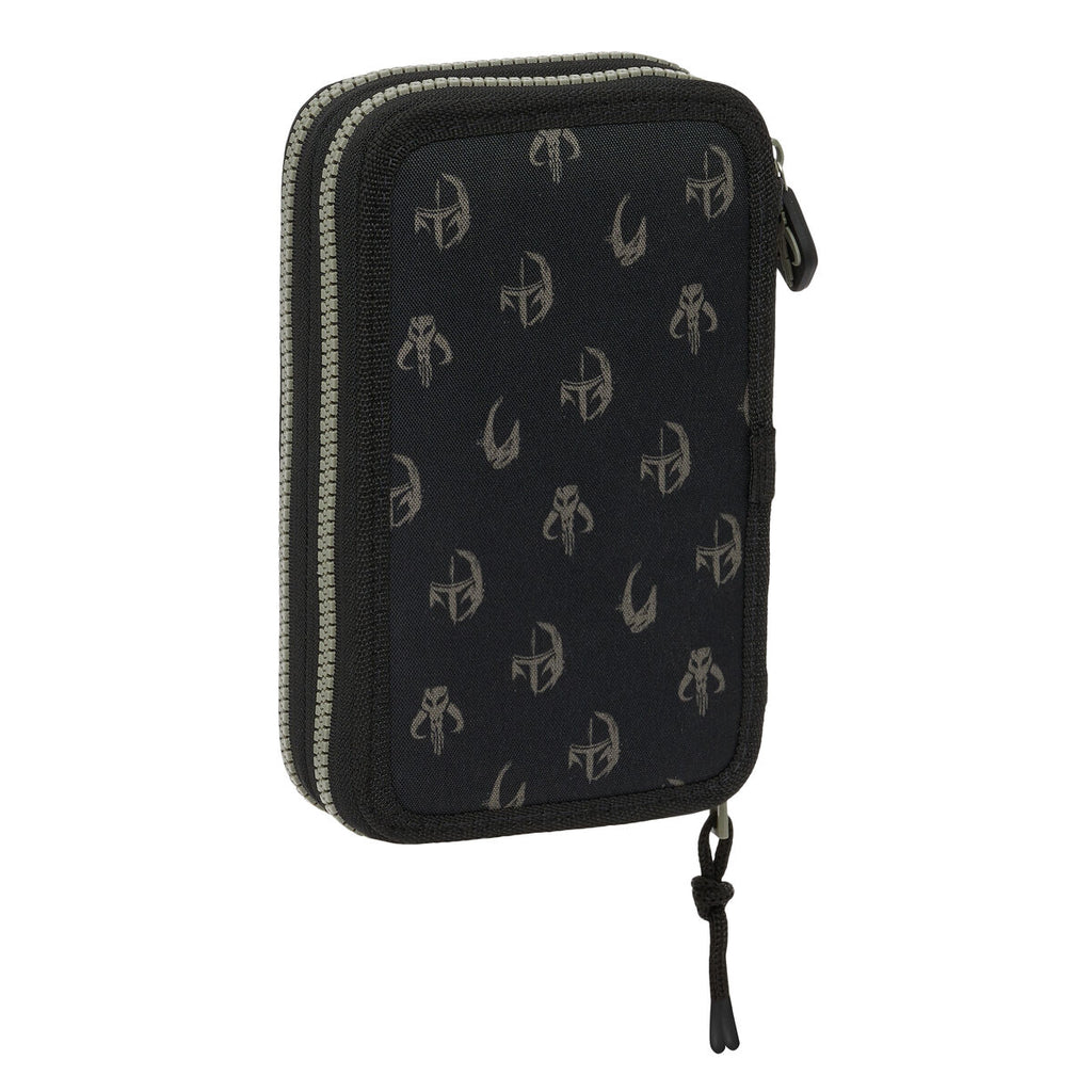 Doppelt Federmäppchen The Mandalorian This is the way Schwarz 12.5 x 19.5 x 4 cm (28 Teile)