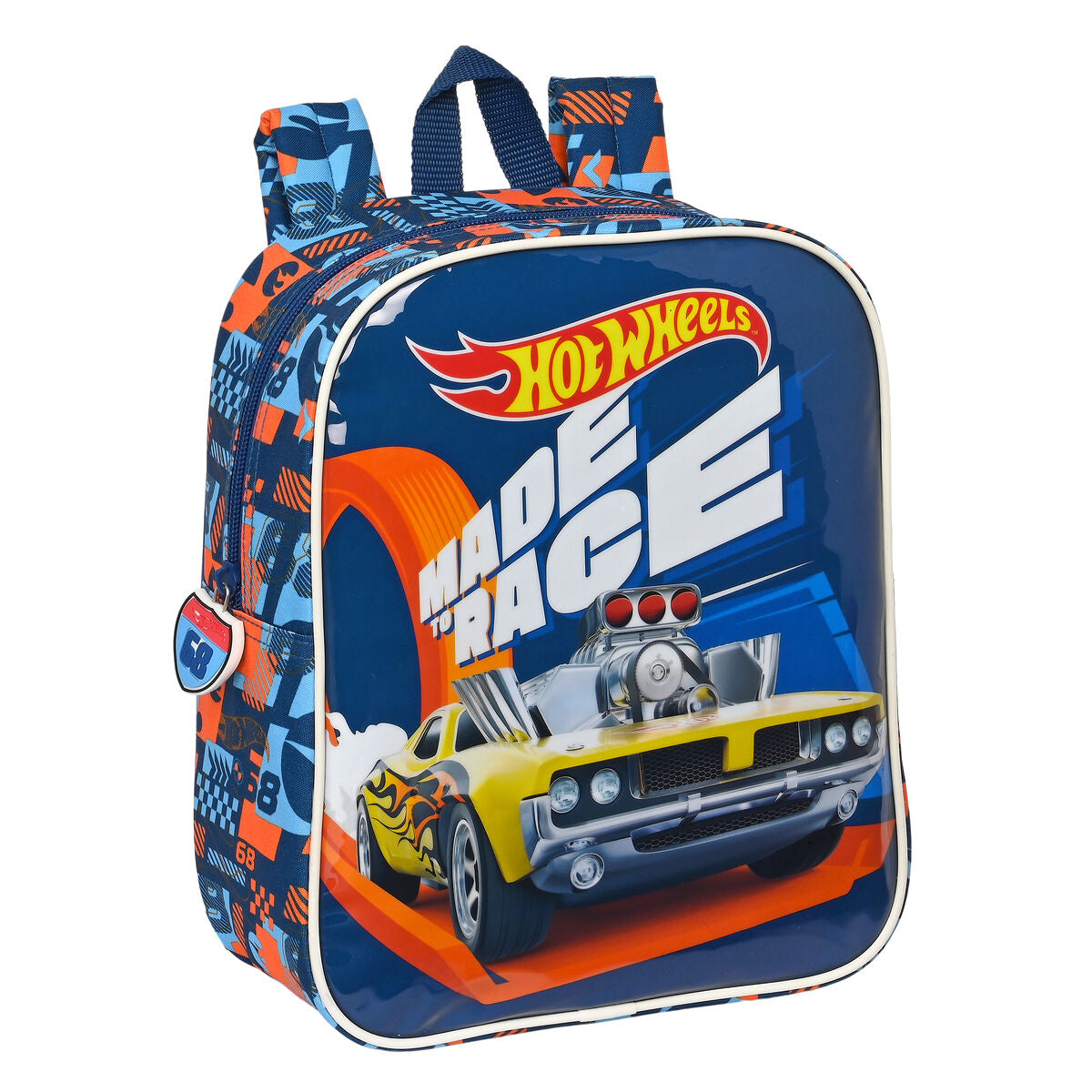Kind Tasche Hot Wheels Speed club Orange Dunkelblau Blau (22 x 27 x 10 cm)