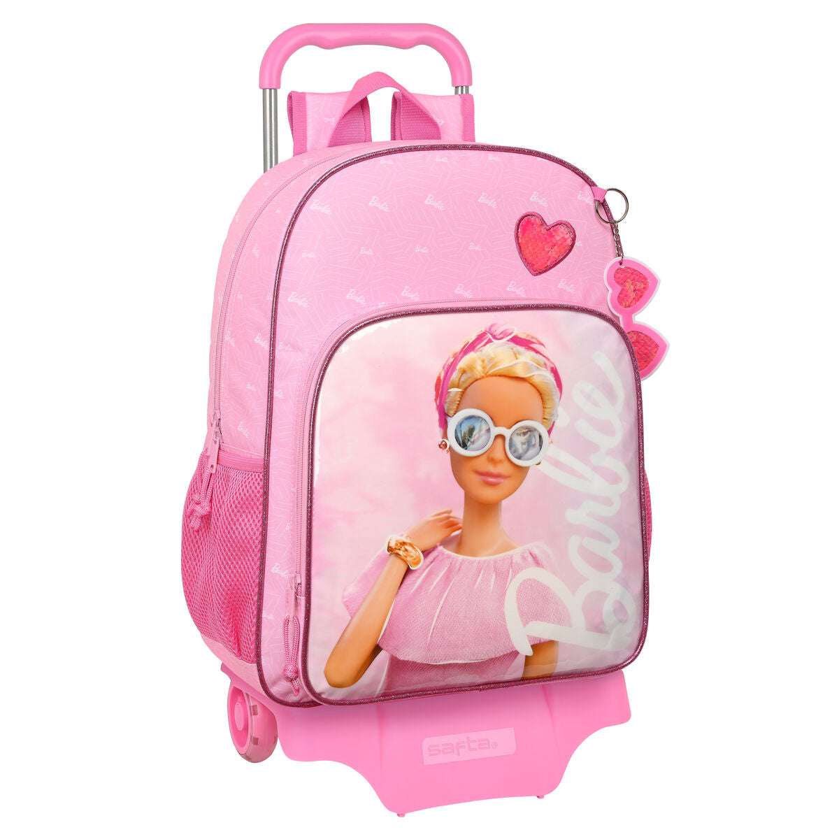 School Rucksack with Wheels Barbie Girl Rosa 33 x 42 x 14 cm – Produktbild 1