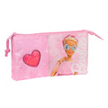 Barbie Dreifach-Federmäppchen Mädchen Rosa