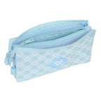 Dreifach-Federmäppchen Glow Lab Cisnes Hellblau 22 x 12 x 3 cm