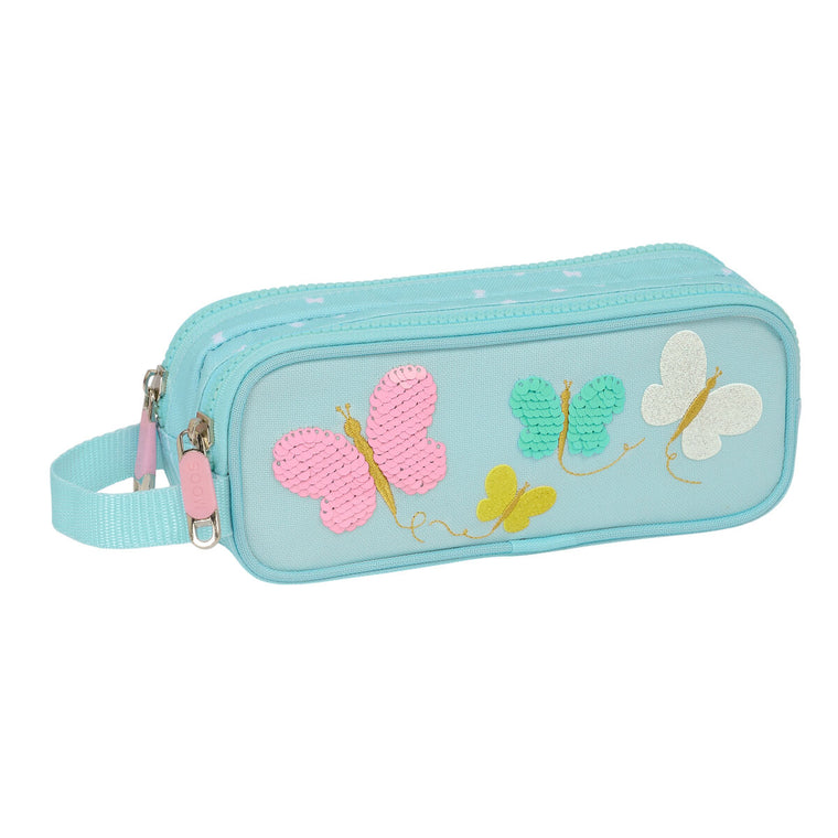 Double Carry-all Moos Butterflies Light Blau 21 x 8 x 6 cm – Produktbild 1