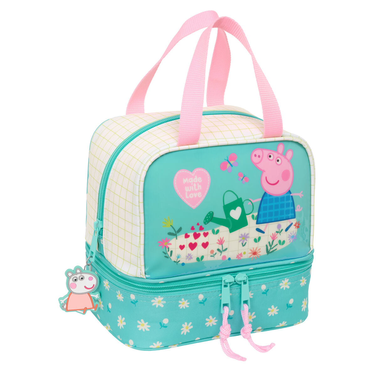 Lunchbox Peppa Pig Pretty flowers Gelb Mint 20 x 20 x 15 cm – Produktbild 1