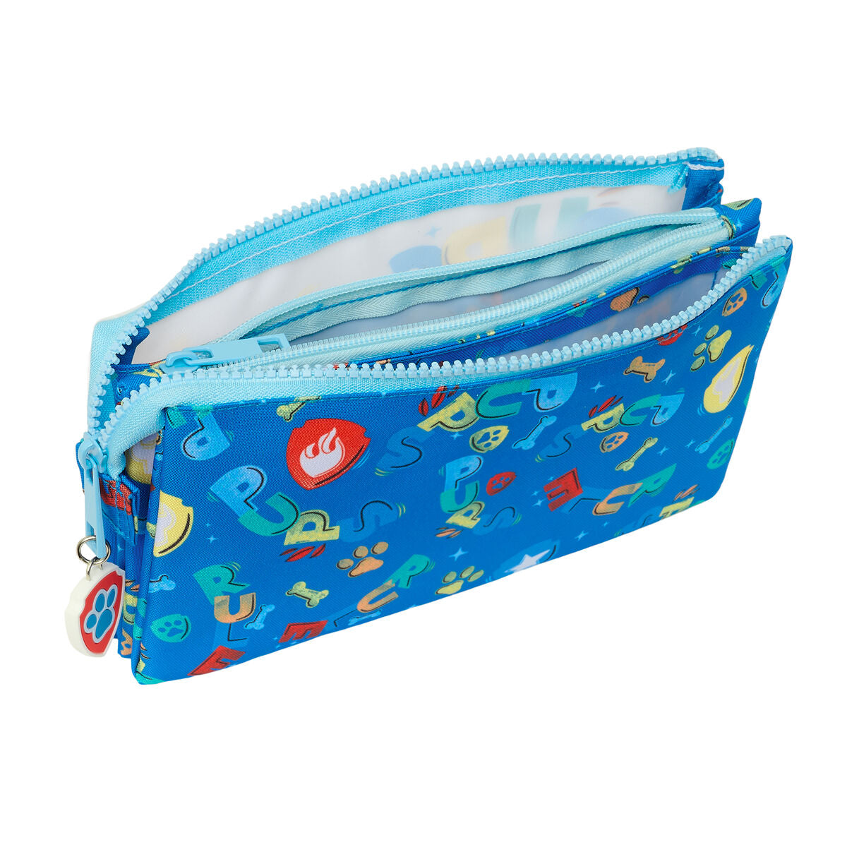 The Paw Patrol Dreifach-Federmäppchen Pups rule Blau