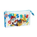 The Paw Patrol Dreifach-Federmäppchen Pups rule Blau