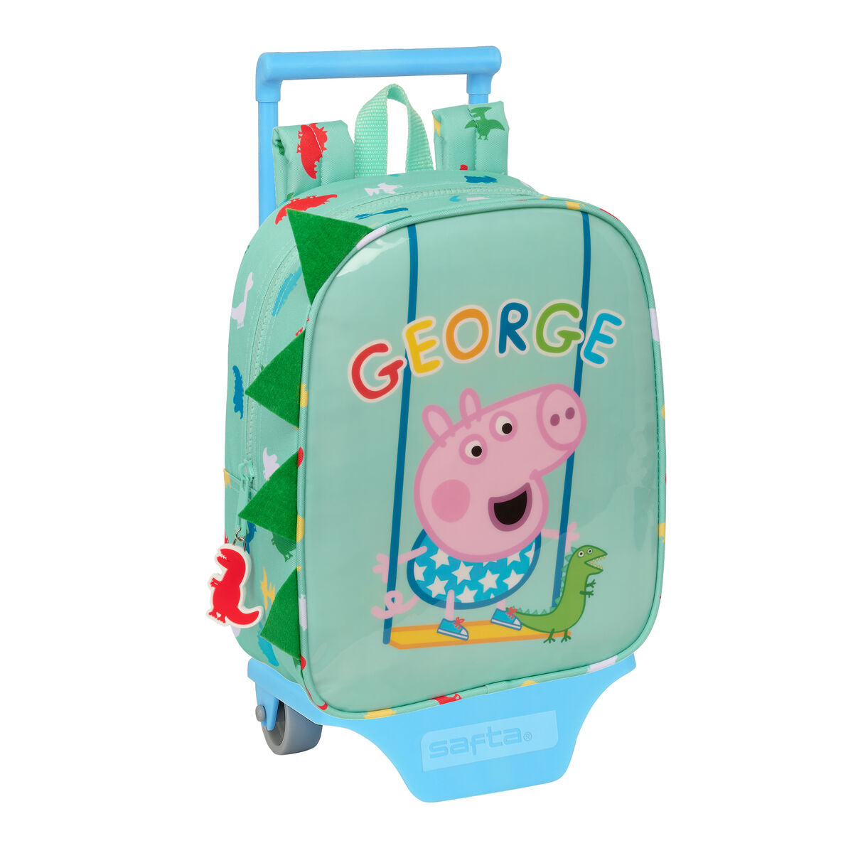 School Rucksack with Wheels Peppa Pig Grün 22 x 27 x 10 cm – Produktbild 1