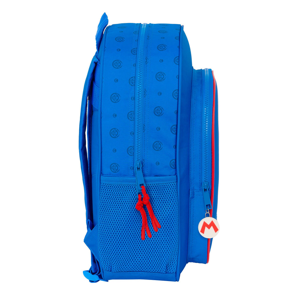 Schultasche Super Mario Play Blau Rot 32 X 38 X 12 cm