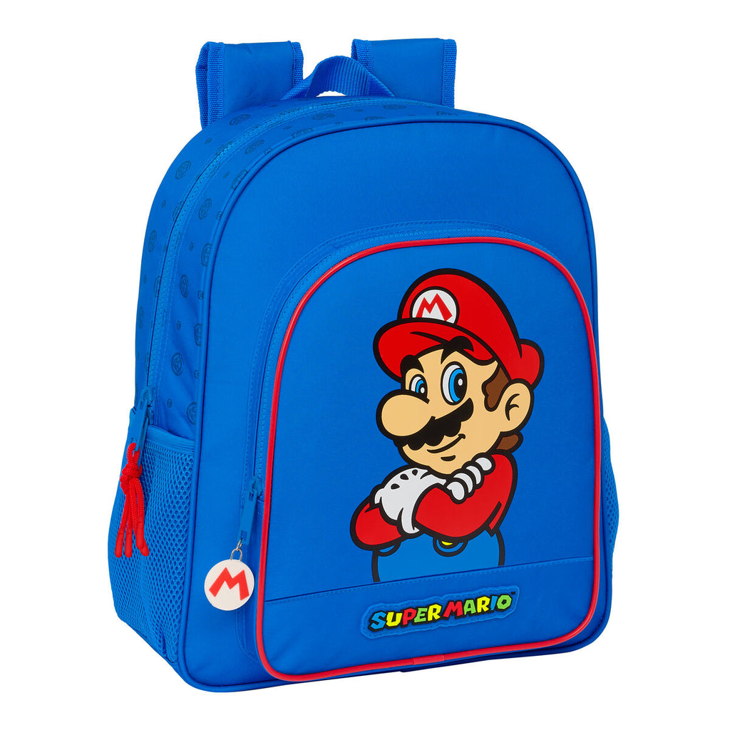 Schultasche Super Mario Play Blau Rot 32 X 38 X 12 cm