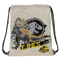 Rucksack mit Kordeln Jurassic World Warning Grau 35 x 40 x 1 cm