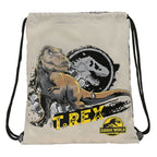 Rucksack mit Kordeln Jurassic World Warning Grau 35 x 40 x 1 cm