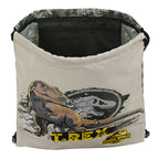 Rucksack mit Kordeln Jurassic World Warning Grau 35 x 40 x 1 cm