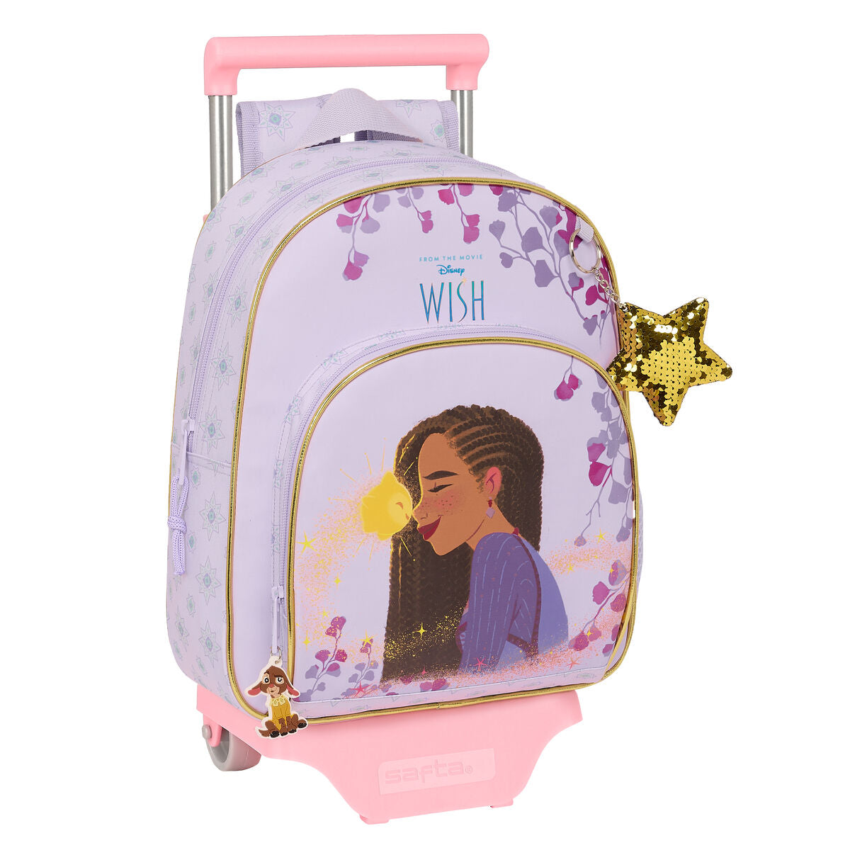 School Rucksack with Wheels Wish Lilac 28 x 34 x 10 cm – Produktbild 1