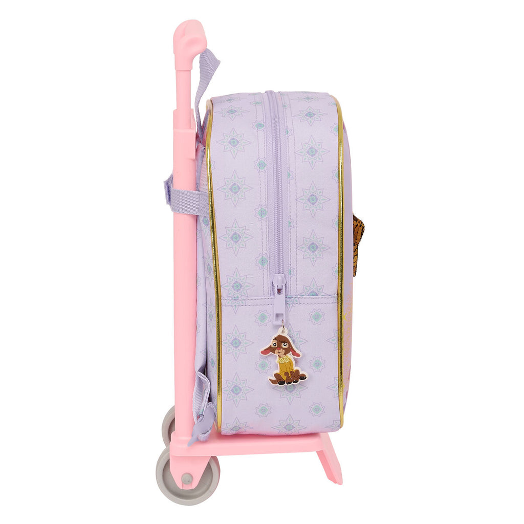 Schulrucksack mit Rollen Wish Flieder 22 x 27 x 10 cm