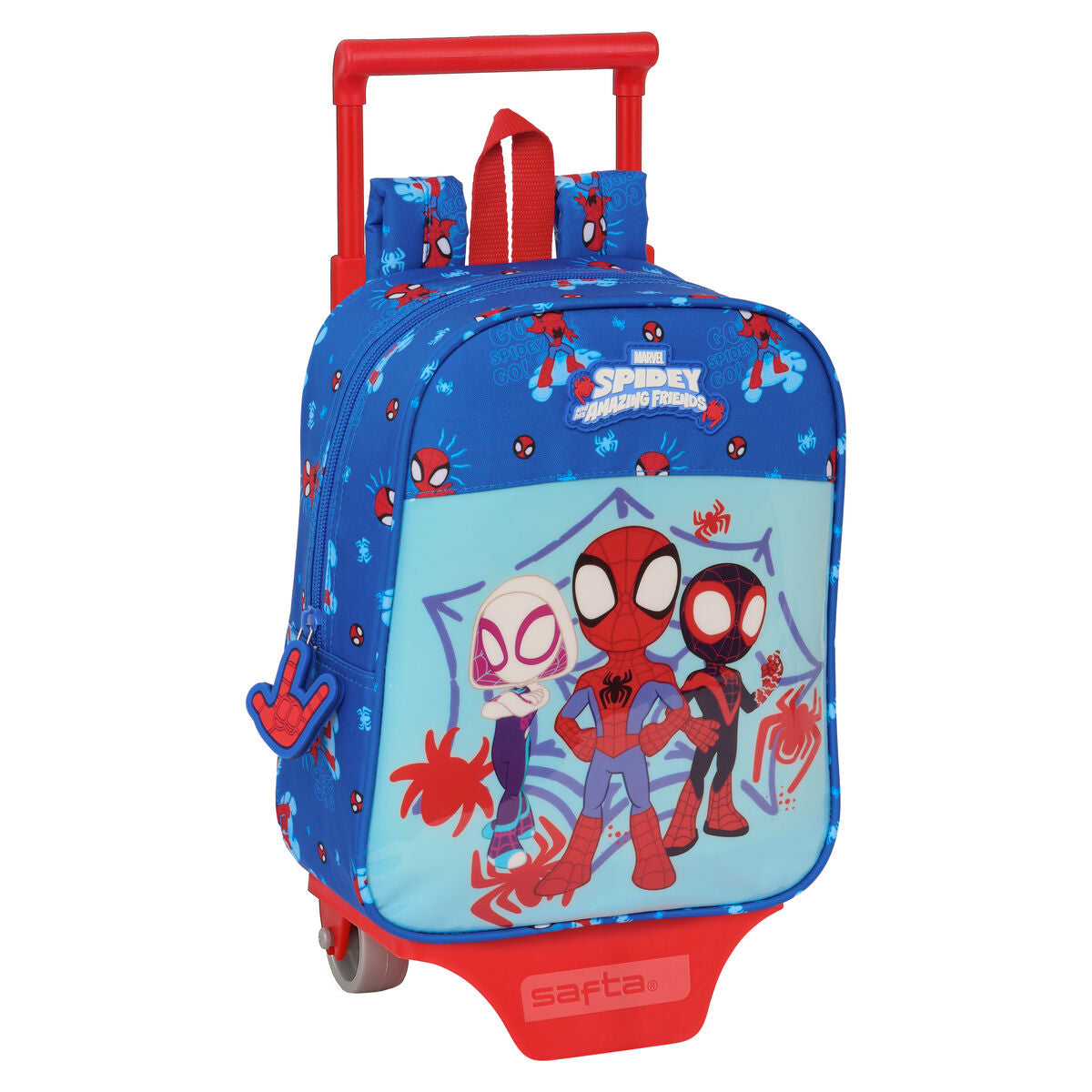 School Rucksack with Wheels Spidey Blau 22 x 27 x 10 cm – Produktbild 1