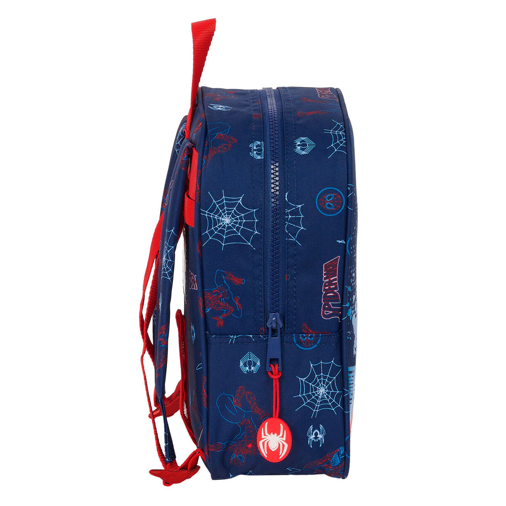 Kind Tasche Spider-Man Neon Dunkelblau Blau 22 x 27 x 10 cm