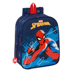 Kind Tasche Spider-Man Neon Dunkelblau Blau 22 x 27 x 10 cm