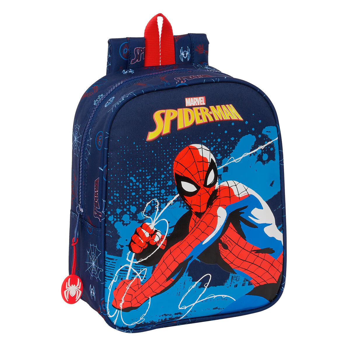 Kind Tasche Spider-Man Neon Dunkelblau Blau 22 x 27 x 10 cm