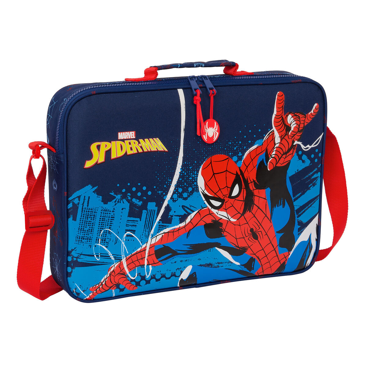School Satchel Spider-Man Neon Navy Blau 38 x 28 x 6 cm – Produktbild 1