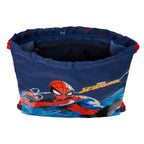 Rucksack mit Kordeln Spider-Man Neon Dunkelblau Blau 26 x 34 x 1 cm