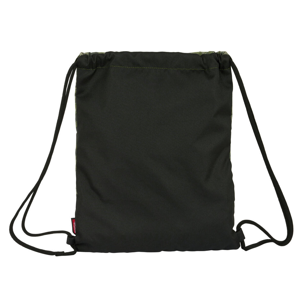 Kelme Rucksack mit Kordeln Reise Schwarz Grün