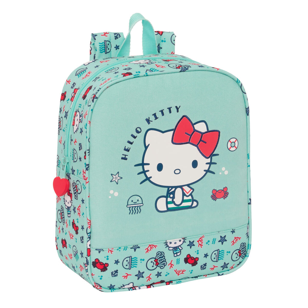 Kind Tasche Hello Kitty Sea lovers Türkis 22 x 27 x 10 cm