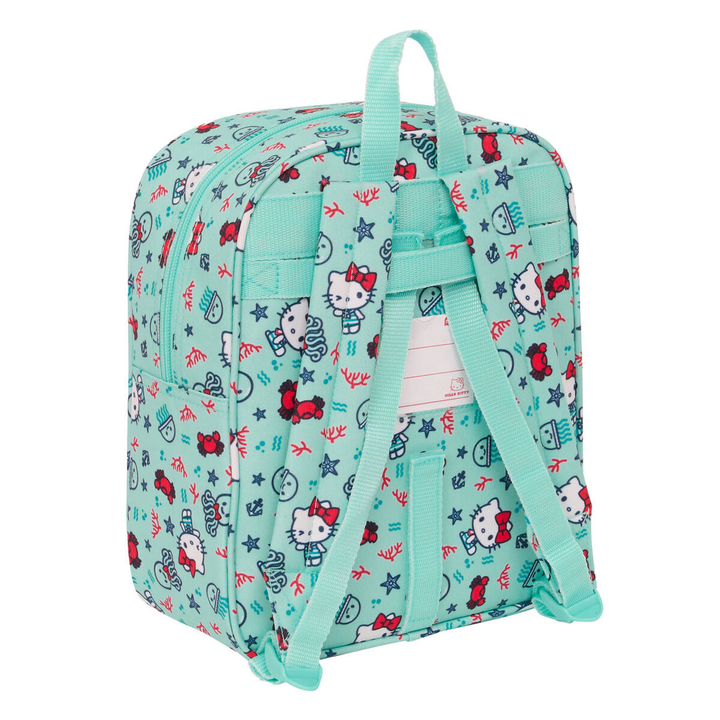 Kind Tasche Hello Kitty Sea lovers Türkis 22 x 27 x 10 cm