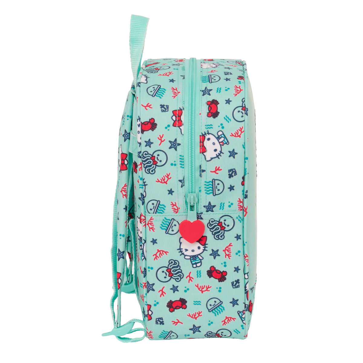Kind Tasche Hello Kitty Sea lovers Türkis 22 x 27 x 10 cm