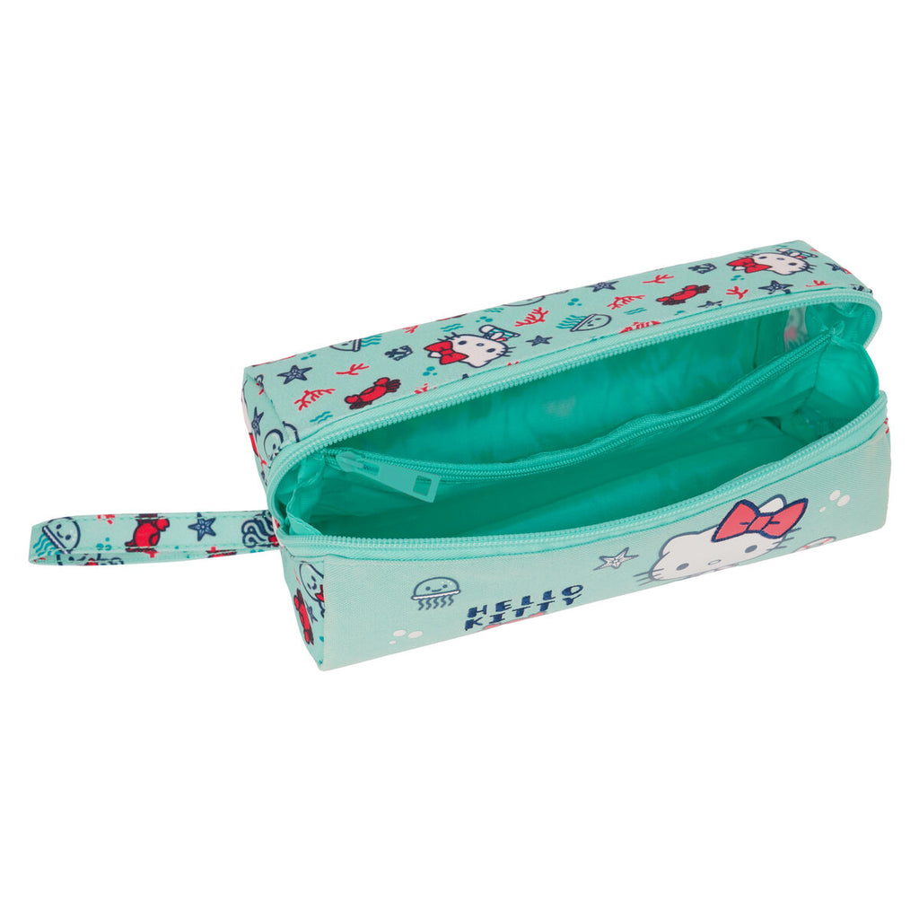 Schule Etui Hello Kitty Sea lovers Türkis 22 x 10 x 10 cm