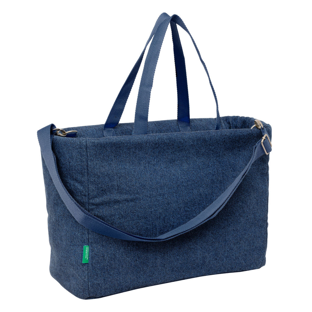 Tasche Benetton Denim Blau 40 x 31 x 17 cm
