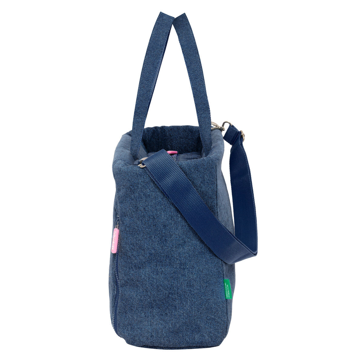 Tasche Benetton Denim Blau 40 x 31 x 17 cm