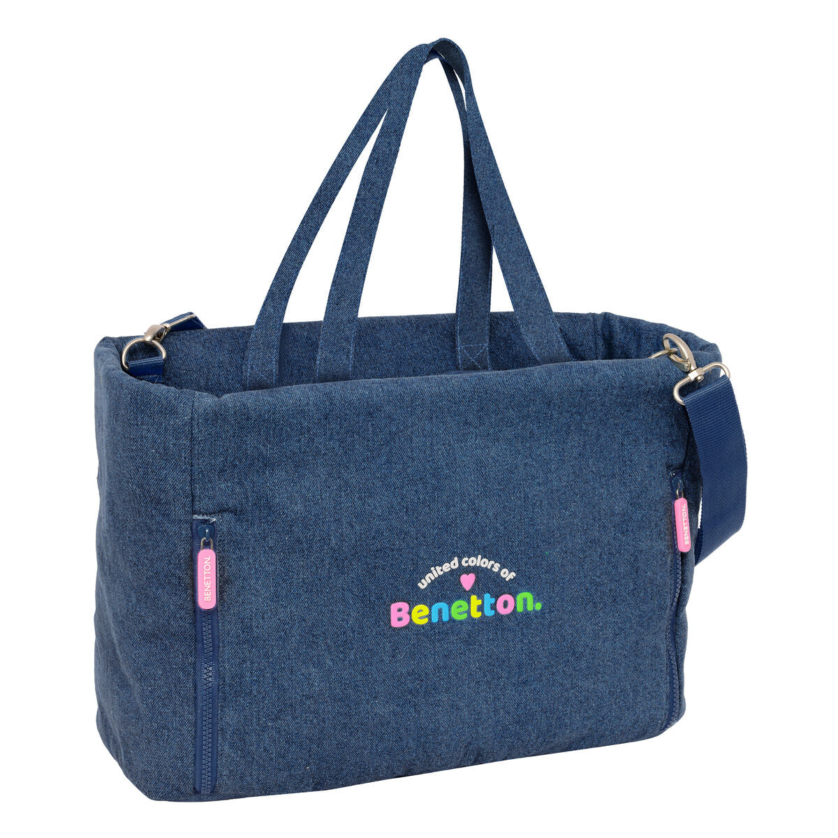 Bag Benetton Denim Blau 40 x 31 x 17 cm – Produktbild 1