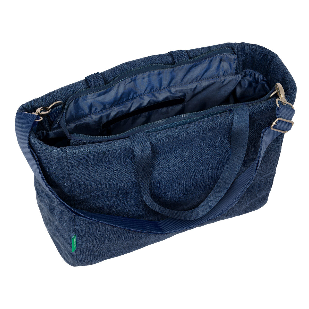 Tasche Benetton Denim Blau 40 x 31 x 17 cm