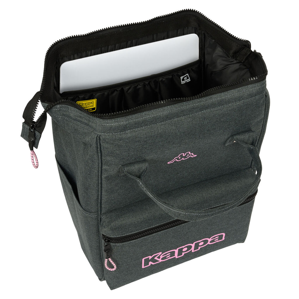 Kappa Laptop-Rucksack Silber Rosa Grau 27 x 40 x 19 cm